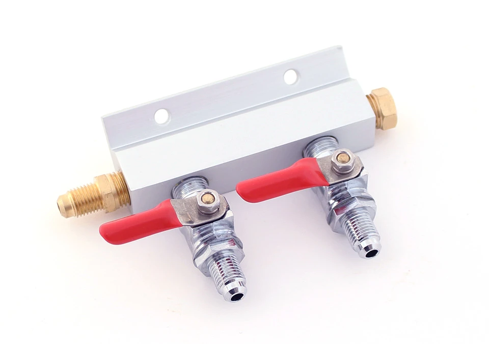 Gas Distributor - CO2 Manifold 2-way 1/4" MFL