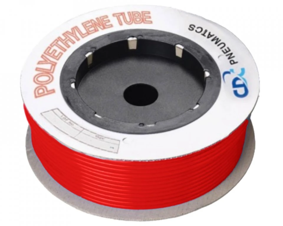 PE Tubing 3/16" (3,2 x 4,8 mm) Red - per meter