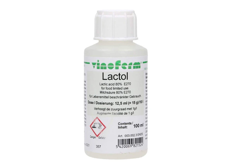 Lactic Acid 80% 100ml Vinoferm